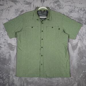 Outdoor Research Wayward Short Sleeve Button Down Shirt Olive Green XL